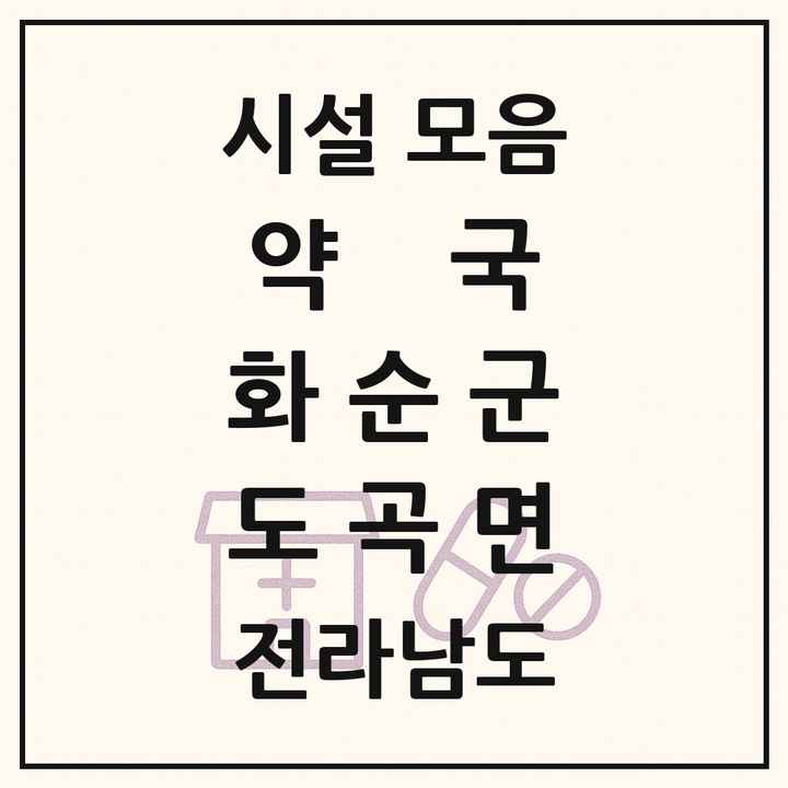 전라남도 화순군 도곡면 약국 목록
